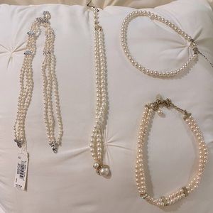 Monet Pearls & Crystals Chokers or Anklets